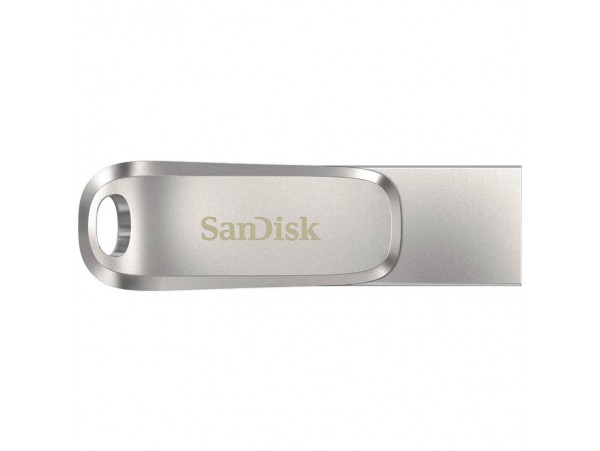 Spominski ključek 128GB USB 3.2/USB-C USB-C Sandisk Ultra Luxe Dual 150MB/s kovinski vrtljiv srebrn (SDDDC4-128G-G46)