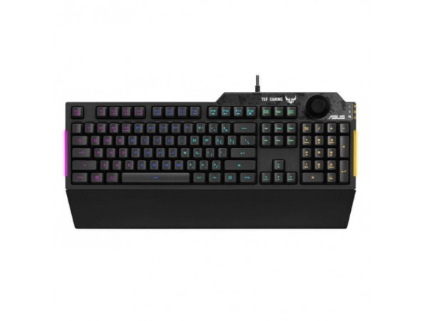 Tipkovnica Asus Gaming TUF K1 RGB osvetljena Lokalizacija US - SLO gravura (90MP01X0-BKUA00)