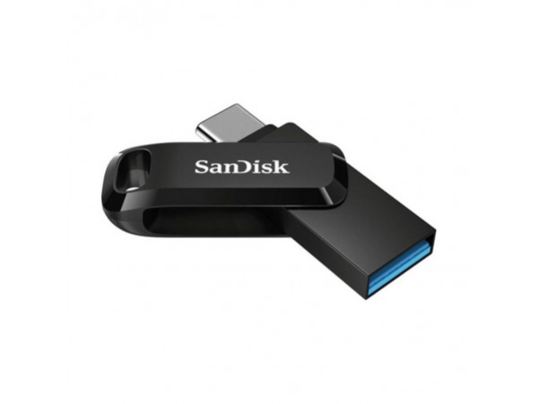 Spominski ključek 256GB USB 3.2/USB-C Sandisk Dual Drive Go 150MB/s plastičen vrtljiv črn (SDDDC3-256G-G46)
