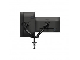 Nosilec za LCD monitor dvojni 13"-27" do 9kg - pritrditev na rob mize AOC (AD110D0)