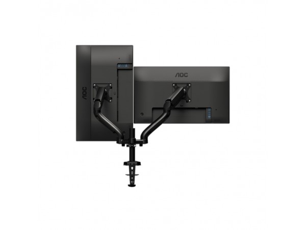 Nosilec za LCD monitor dvojni 13"-27" do 9kg - pritrditev na rob mize AOC (AD110D0)