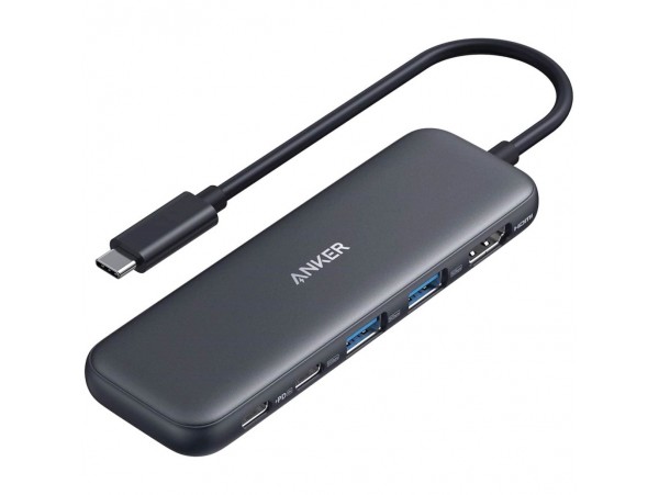 Priklopna postaja USB-C => Anker 332 HUB 1xHDMI 2xUSB3.2 1xUSB-C 1xUSB-C PD - (A8355H11)