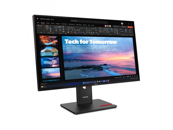 Monitor Lenovo 68,6 cm (27,0") T27QD-40 2560x1440 120Hz IPS 4ms HDMI DisplayPort USB-C 100W DP-Out 3xUSB3.2 USB-C-Out Pivot  sRGB99% RJ45 HDR10 ThinkVision