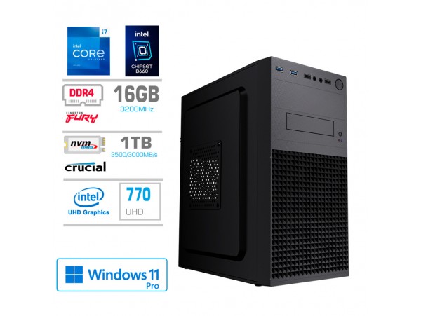 Računalnik MEGA MT S4 i7-13700/Intel 770/16GB/1TB-4.0/450W/Win11Pro