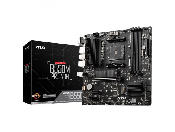 Osnovna plošča AM4 MSI B550M PRO-VDH microATX 1xVGA 1xHDMI 1xDisplayPort