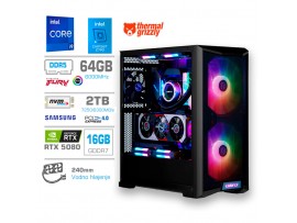 Računalnik MEGA TWR S10 i9-14900KF/RTX5080/64GB-DDR5/2TB/1000W/Brez OS/črna RGB