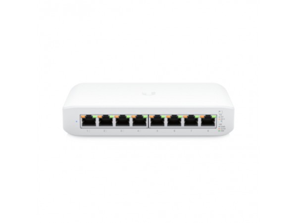 STIKALO 8-PORT Ubiquiti Lite 8 PoE 10/100/1000 PoE 4x PoE+ 52W (USW-LITE-8-POE-EU)