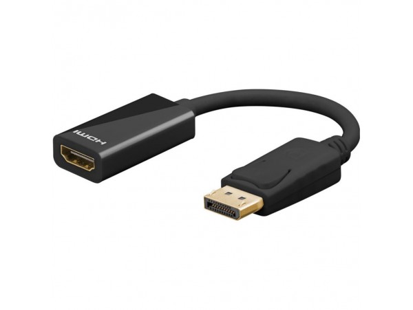 Adapter DisplayPort 1.2 (m) => HDMI (ž) 4K@60Hz 0,10m Goobay (67881)
