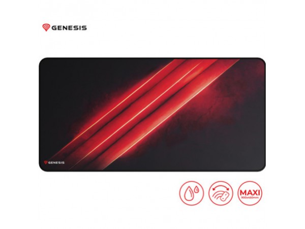 Podloga za miško Genesis mikrovlakna 900x450x2,5mm CARBON 500 Maxi Flash G2 vodoodporna črna