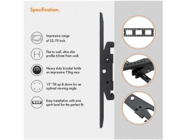 Nosilec za LCD TV 32"-70" / 68,6-178cm do 75kg nagibni VonHaus (05/004)
