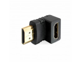 Adapter HDMI (m) => HDMI (ž) Delock 19-pin kotni 90°