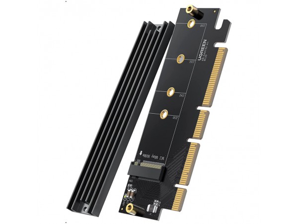 Adapter za vgradnjo SSD M.2 => PCI Express 4.0 x16 (NVMe SSD podpora M-key) Ugreen s hladilnikom - box (30715)