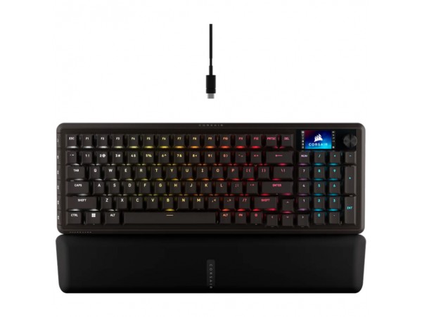 Gaming Tipkovnica Žična Cougar Vanguard PRO 96 Hall Effect US | črna RGB (Vgrajen LCD zaslon) (CH-91E911G-NA)
