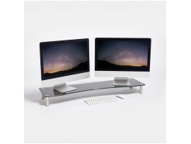 Nosilec namizni VonHaus za monitor steklen XL do 30kg črn
