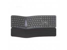 Tipkovnica Bluetooth + USB Ewent Wireless Ergonomic Multi-Connect SLO | Slovenski nabor znakov črno-siva (EW3289)