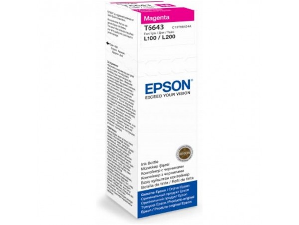 ČRNILO EPSON T 664 34 MAGENTA STEKLENIČKA 70 ML L100,L200,L210,L300... (C13T66434A)