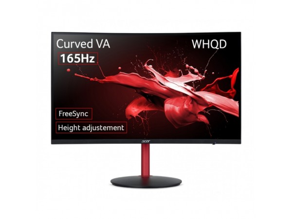 Monitor Acer 68,6 cm (27,0")  XZ272UPbmiiphx 2560x1440 Curved Gaming 165Hz VA 4ms 2xHDMI DisplayPort HAS Zvočniki  FreeSync HDR400