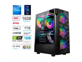 Računalnik MEGA TWR S7 i5-12400F/RTX3060/16GB/1TB-4.0/750W/Brez OS RGB