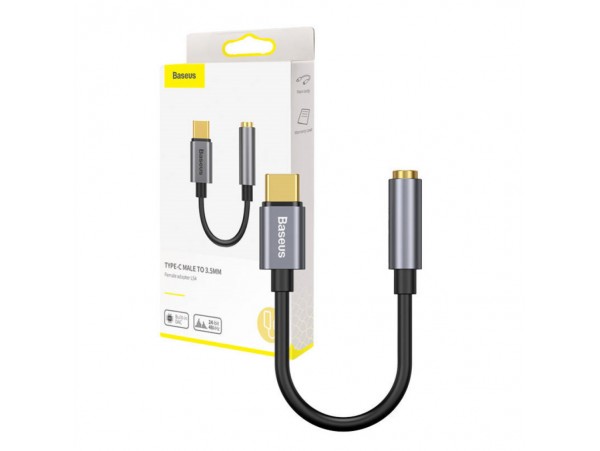 Adapter avdio USB-C (m) => 3,5mm (ž) stereo Baseus DAC 0,09m (CATL54-0G)