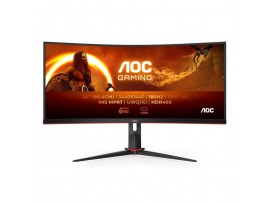 Monitor AOC 86,4 cm (34,0") CU34G2XP 3440x1440 Curved Gaming 180Hz VA 1ms 2xHDMI 2xDisplayPort 4xUSB3.2 HAS Zvočniki  3H sRGB126,5% AdaptiveSync HDR400