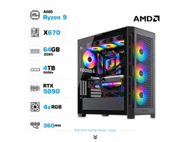 Računalnik MEGA TWR S11 R9-9950X/RTX5090/64GB-DDR5/4TB-4.0/1050W/Brez OS/črna RGB