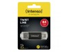 Spominski ključek 32GB USB 3.2/USB-C Intenso Twist Line 70MB/s - plastičen/s pokrovčkom/črn (3539490)