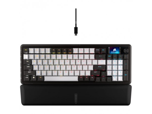 Gaming Tipkovnica Žična Corsair Vanguard 96-MLX US | črna RGB (Vgrajen LCD ekran) (CH-91E921E-NA)