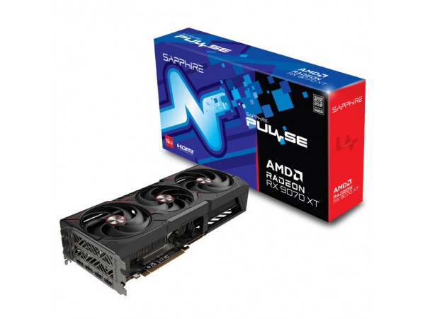Grafična kartica AMD RX9070 XT Sapphire Pulse - 16GB GDDR6  | 2xHDMI 2.1a 2xDisplayport 2.1a (11348-03-20G)