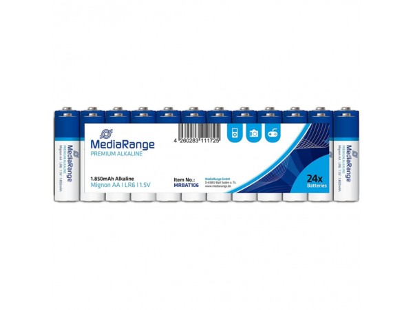 Baterijski vložek MediaRange MRBAT106 1,5V AA/LR06 24 kos Premium Alkalne (111725)