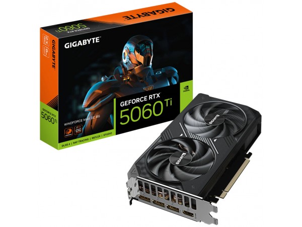 Grafična kartica nVidia RTX5060Ti GigaByte Windforce Max OC - 8GB GDDR7 (GV-N506TWF2MAX OC-8GD)