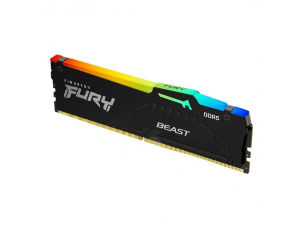 DDR5 16GB 6000MHz CL30 Single (1x16GB) Kingston RGB Fury Beast XMP3.0 EXPO 1,4V Gaming črna (KF560C30BBEA-16)