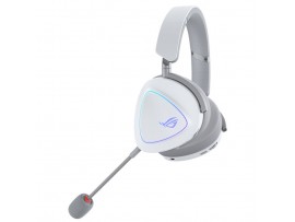 Slušalke brezžične Asus naglavne z mikrofonom BT/1x3,5mm ROG Delta II bele Gaming (90YH03W0-BHUA10)