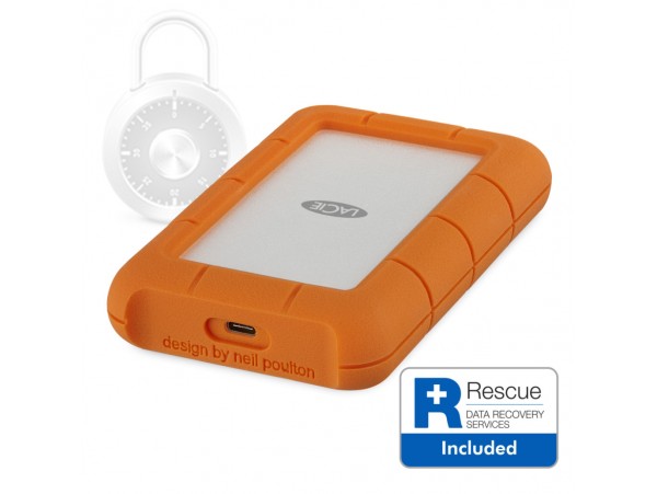 Prenosni disk 6,4cm (2,5") 2TB USB-C 3.0 LaCie Rugged SECURE (STFR2000403)