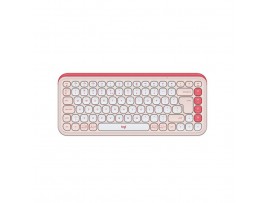 Tipkovnica brezžična + Bluetooth Logitech Pop Icon Keys US international | SLO gravura roza (920-013073)
