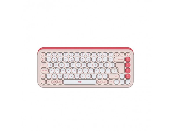 Tipkovnica brezžična + Bluetooth Logitech Pop Icon Keys US international | SLO gravura roza (920-013073)