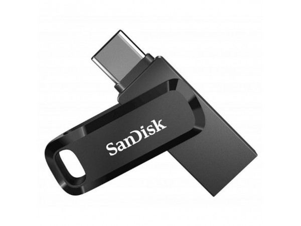 Spominski ključek 32GB USB 3.2/USB-C USB-C Sandisk Ultra Dual Go 150MB/s plastičen vrtljiv črn (SDDDC3-032G-G46)