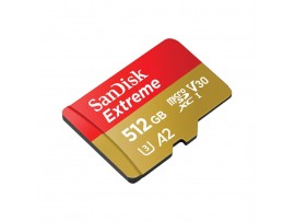Spominska kartica microSDXC 512GB Sandisk Extreme 190MB/130MB/s U3 V30 UHS-I A2 +adapter (SDSQXAV-512G-GN6MA)