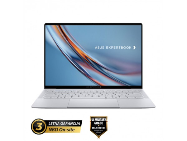 Prenosnik Asus 35,5 cm (14,0") ExpertBook Ultra B9 2880x1800 OLED 600nit 90Hz Ultra X7-358H/32GB/1TB/BL/AI Chip: 50 TOPs/ALU-Mg/Intel Arc B390/Win11Pro (90NX09J1-M01770)