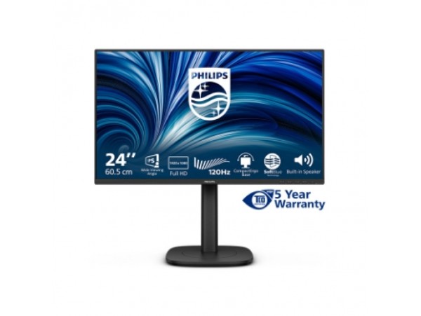 Monitor Philips 60,5 cm (23,8") 24B2N3200J 1920x1080 120Hz IPS 4ms VGA HDMI DisplayPort 4xUSB3.2 Pivot Zvočniki  3H sRGB110% SeparateSync