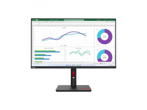 Monitor Lenovo 80 cm (31,5") T32h-30 2560x1440 IPS 4ms HDMI DisplayPort USB-C 90W 4xUSB3.2 Pivot Zvočniki  sRGB99%