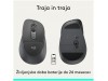 Miš brezžična + Bluetooth Logitech Signature Comfort Plus M850 L velikost grafitna (910-007715)