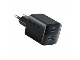 Hišni polnilec 100-240V => 1x USB-C in 1x USB-A 33W za mobilni telefon ali tablični računalnik Anker 323 PIQ 3.0 črn (A2331G11)