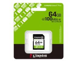 Spominska kartica SDXC 64GB Kingston Canvas Select Plus 100MB/s/U1 V10 UHS-I (SDS3/64GB)