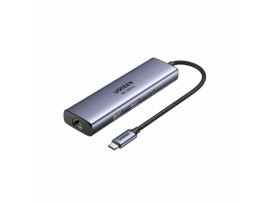 Priklopna postaja USB-C => Ugreen HDMI 2xUSB3.0 USB-C 100W 1xRJ45 čitalec kartic SD/microSD (75643) Priklopna postaja USB-C => Ugreen HDMI 2xUSB3.0 USB-C 100W 1xRJ45 čitalec kartic SD/microSD (75643)