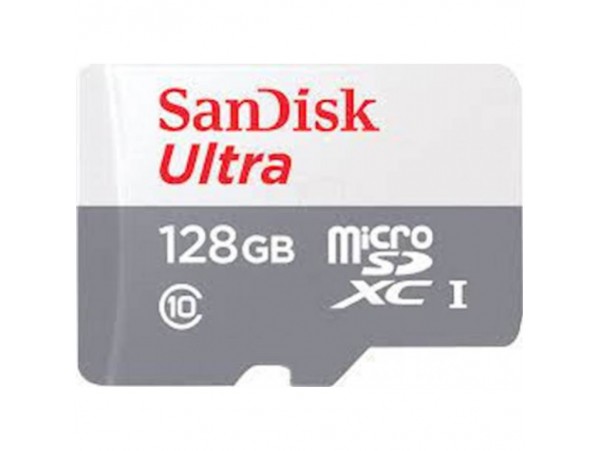 Spominska kartica microSDXC 128GB Sandisk Ultra 100MB/s/60MB/s U1 UHS-I A1 +adapter (SDSQUNR-128G-GN3MA)