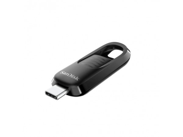 Spominski ključek 64GB USB-C Sandisk Ultra 300MB/s 400MB/s plastičen drsni črn (SDCZ480-064G-G46)