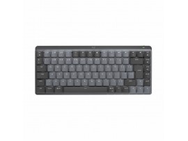 Tipkovnica brezžična + Bluetooth Logitech MX Mechanical MINI UK | SLO gravura grafitna LED osvetlitev (920-010780)