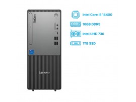 Računalnik Lenovo Tower TC Neo 50t i5-14400/B760/16GB-DDR5/16GB/1TB/-/CR/Intel 730 HDMI DP USB-C/RJ45/180W-85%/Win11Pro siva 12UD000YPB