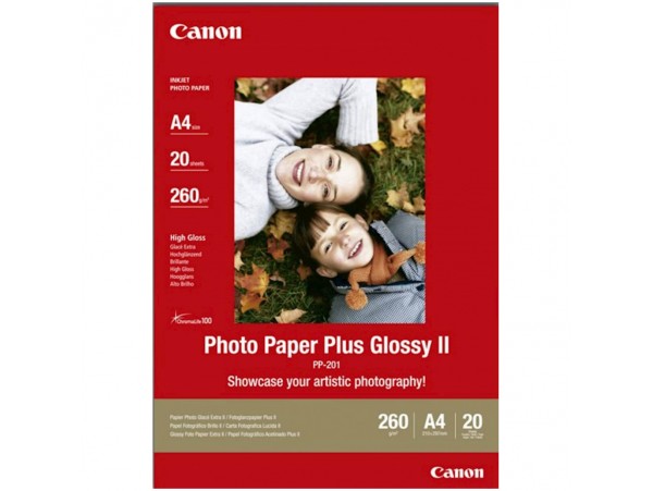 Papir CANON PP-201 A4; A4 / high gloss / 265gsm / 20 listov (2311B019BA)