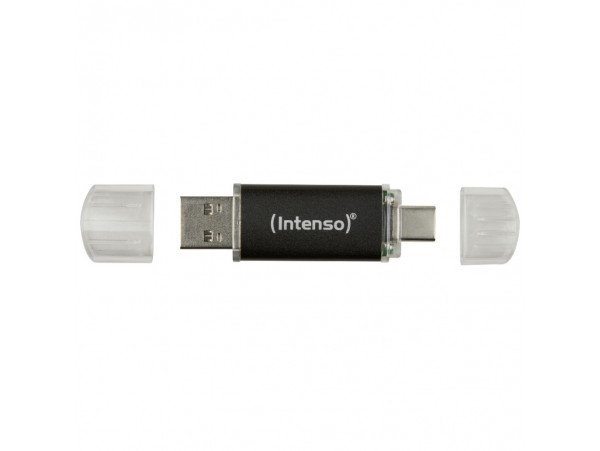 Spominski ključek 32GB USB 3.2/USB-C Intenso Twist Line 70MB/s plastičen s pokrovčkom črn (3539480)